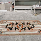 Marble stone claddingbath mosaic boarders - polished Rosa Norvegia Marble decorative artwork for kitchen and bathroom wall and floor, luxury mosaic tiles design