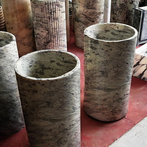 purple Marble stone outdoor sinks - Custom integrated Royal Lavender  Marble sinks for shower, bathroom and outdoor expensive Marble solid stone pedestal sinks
