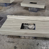 Coffee Wood Vein Marble bathroom vanity tops - inexpensive grey Marble bathroom countertops, floor tiles and wall tiles. Colored Marble top bathroom slabs