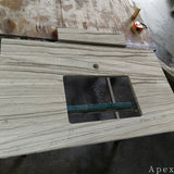 Coffee Wood Vein Marble bathroom vanity tops - inexpensive grey Marble bathroom countertops, floor tiles and wall tiles. Colored Marble top bathroom slabs