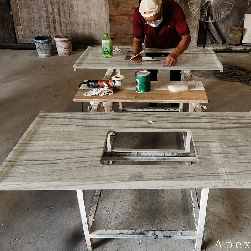 Coffee Wood Vein Marble bathroom vanity tops - inexpensive grey Marble bathroom countertops, floor tiles and wall tiles. Colored Marble top bathroom slabs