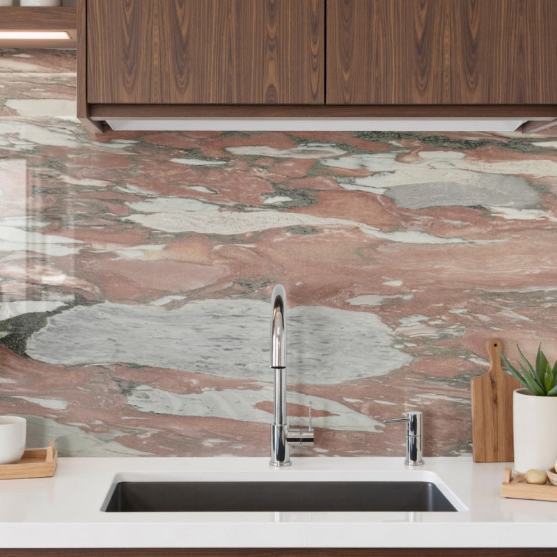 expensive Rosa Norvegia Marble slabs for cutting kitchen and bathroom countertops, shower wall tiles, kitchen and bathroom floor tiles, Marble fireplace hearth slabs, stair stepping slabs, interior wall panels