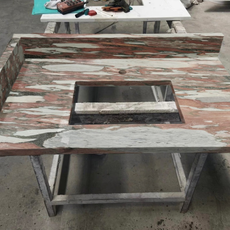 expensive Rosa Norvegia Marble slabs for cutting kitchen and bathroom countertops, shower wall tiles, kitchen and bathroom floor tiles, Marble fireplace hearth slabs, stair stepping slabs, interior wall panels