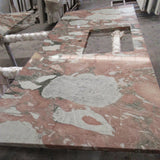 expensive Rosa Norvegia Marble slabs for cutting kitchen and bathroom countertops, shower wall tiles, kitchen and bathroom floor tiles, Marble fireplace hearth slabs, stair stepping slabs, interior wall panels