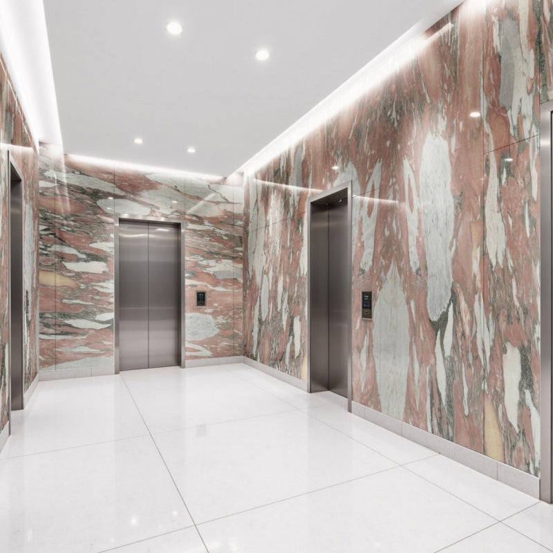 expensive Rosa Norvegia Marble slabs for cutting kitchen and bathroom countertops, shower wall tiles, kitchen and bathroom floor tiles, Marble fireplace hearth slabs, stair stepping slabs, interior wall panels