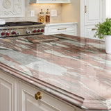 expensive Rosa Norvegia Marble slabs for cutting kitchen and bathroom countertops, shower wall tiles, kitchen and bathroom floor tiles, Marble fireplace hearth slabs, stair stepping slabs, interior wall panels