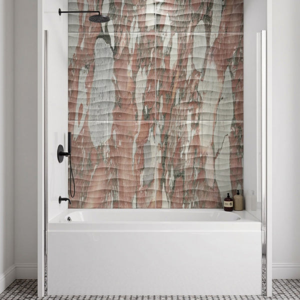 Rosa Norvegia Shower Wall