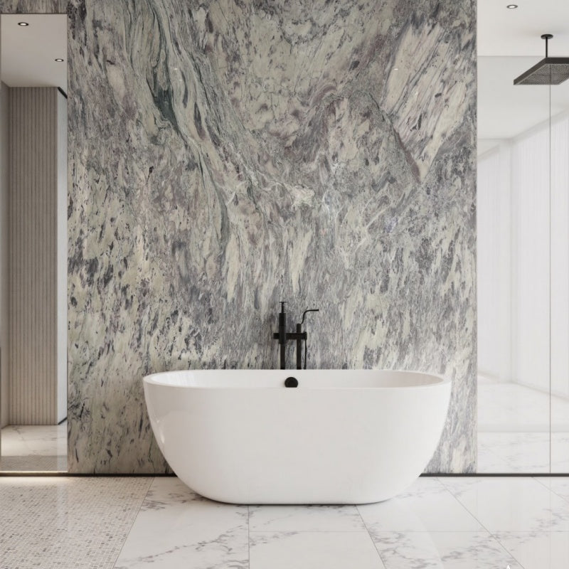 purple Marble shower tiles - 12 x 12 hex Royal Lavender  Marble bathroom tiles, shower wall tiles, indoor wall cladding tiles, purple Marble tub and shower surround slabs and kitchen wall tiles