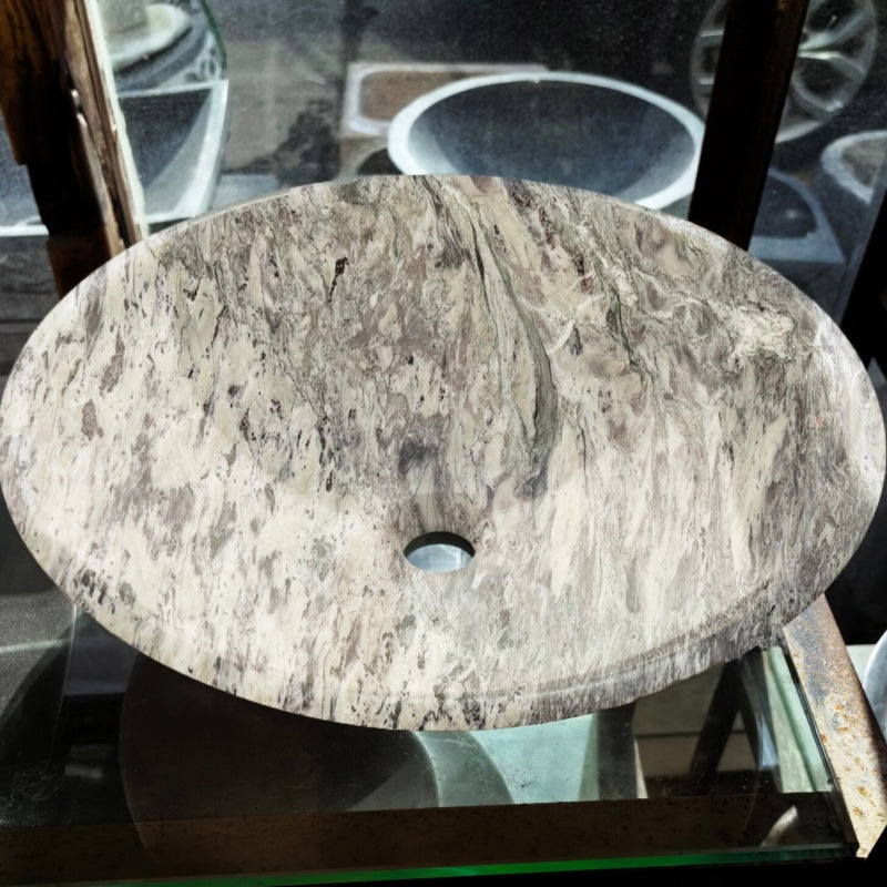 purple Marble stone outdoor sinks - Custom integrated Royal Lavender  Marble sinks for shower, bathroom and outdoor expensive Marble solid stone pedestal sinks