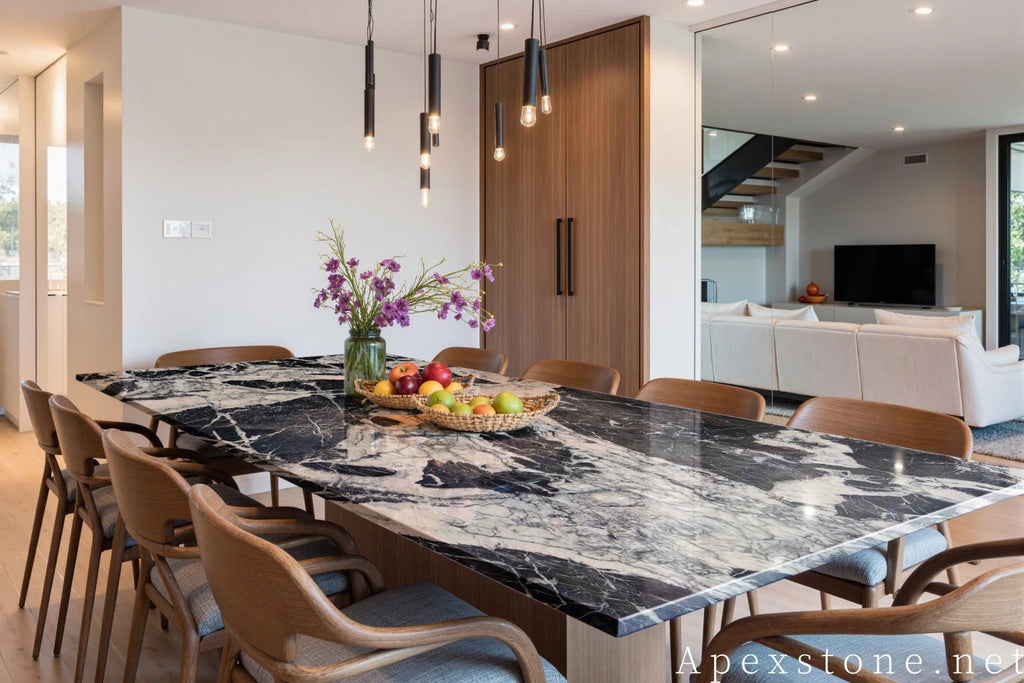 2m French Black Marble Cocktail Table