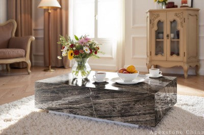 vintage grey Marble coffee table