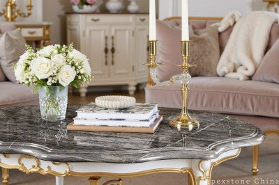 vintage grey Marble coffee table