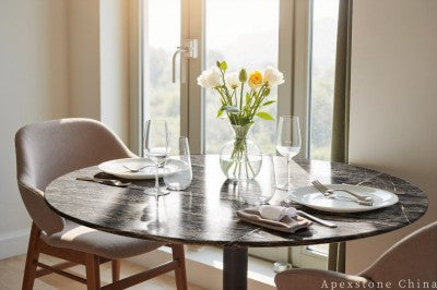 round grey Marble dining table