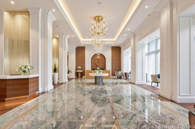 3/4 inch green Quartzite floor office