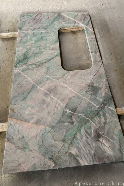 4 x 8 Alexandrita Fantasy Quartzite island countertops