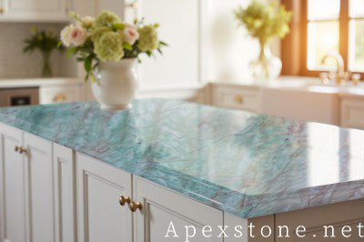 Waterfall Alexandrita Fantasy Quartzite island countertops