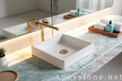 24x24 white Quartzite floor