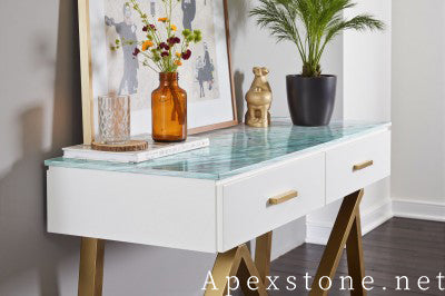 mosaic white Quartzite floor entry hall