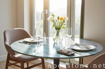 antique white Quartzite dining table