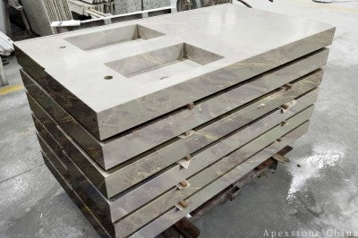 custom green Marble sinks