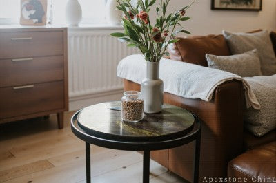 inlay green Marble side table