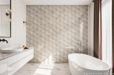 square Angel Beige Marble mosaic tiles
