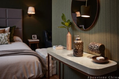 custom beige Marble nightstand