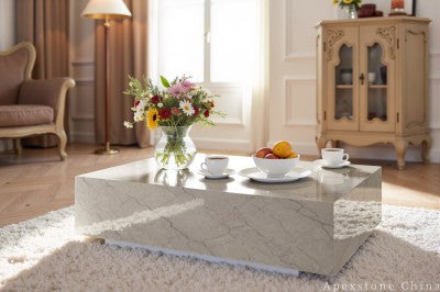 48 round beige Marble coffee table