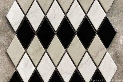 square Angel Beige Marble mosaic tiles