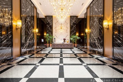 12x24 beige Marble wall mall
