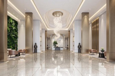12x24 beige Marble wall mall