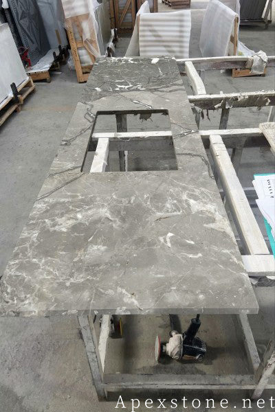 Waterfall Aqua Grey Marble tops