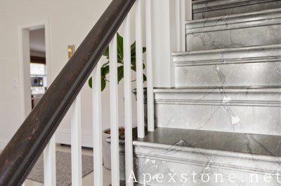 stone veneer grey Marble wall staircase