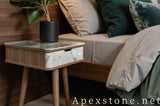 antique grey Marble nightstand
