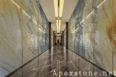 18x18 purple Quartzite wall office