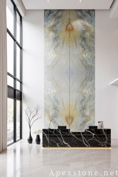 small purple Quartzite wall office