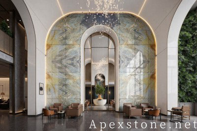 small purple Quartzite wall office