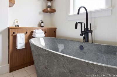grey Marble luxury bathtub shower