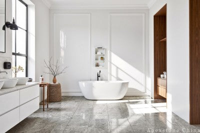 grey Marble luxury bathtub shower