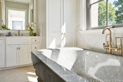 grey Marble luxury bathtub shower