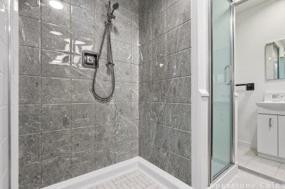grey Marble luxury bathtub shower
