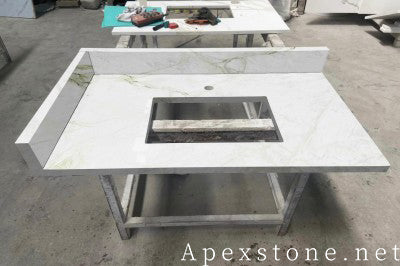 exotic Aurora Green Marble slabs