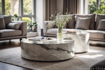 genuine white Marble coffee table
