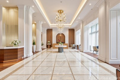 24x24 white Marble floor office