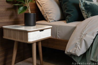 antique white Marble nightstand