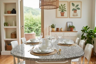 modern white Granite dining table