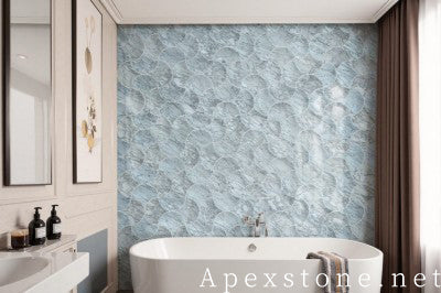 stacked stone Bianco Statuario Marble tiles