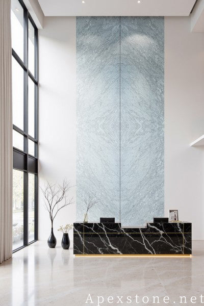 small white Marble wall office