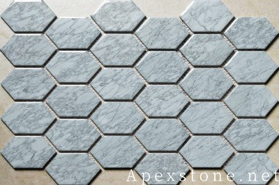 stacked stone Bianco Statuario Marble tiles