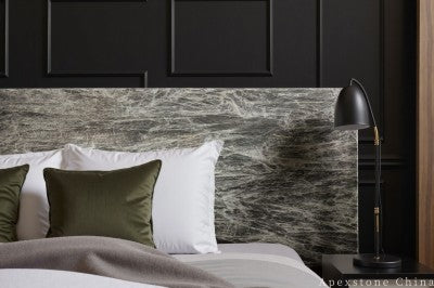 pedestal black Marble nightstand